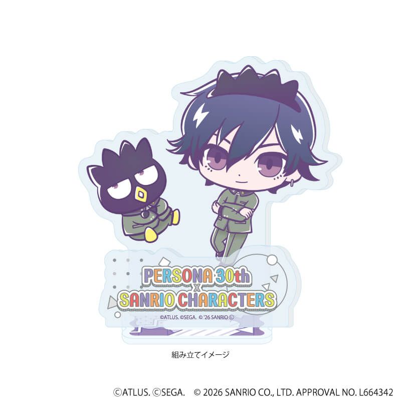 アクリルスタンドプレート「P30th×サンリオキャラクターズ」01/P1主人公・バッドばつ丸(コラボイラスト)
