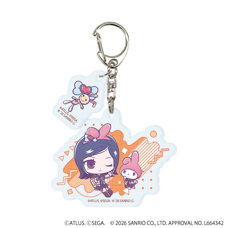 パーツ付きアクリルキーホルダー「P30th×サンリオキャラクターズ」01/コンプリートセット(全7種)(コラボイラスト)