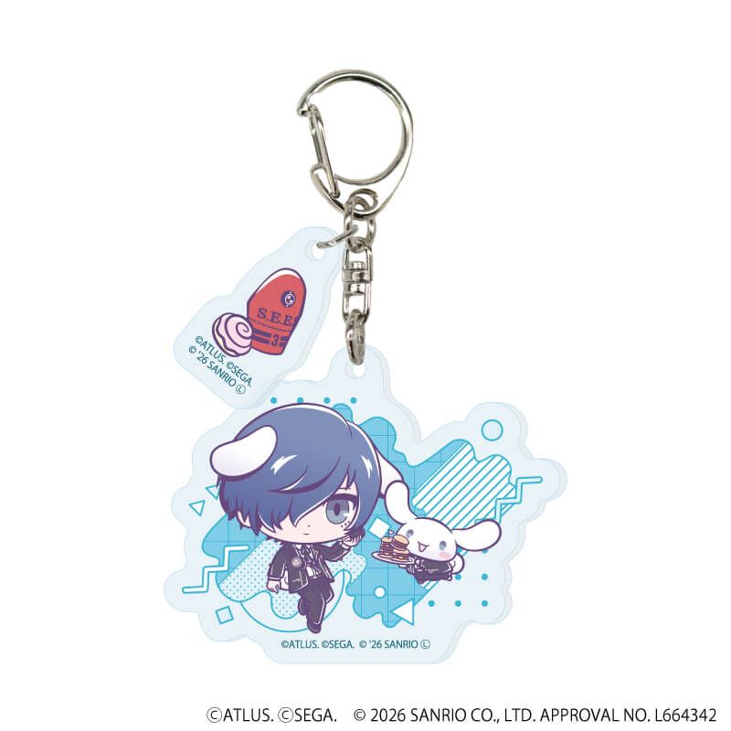 パーツ付きアクリルキーホルダー「P30th×サンリオキャラクターズ」01/コンプリートセット(全7種)(コラボイラスト)