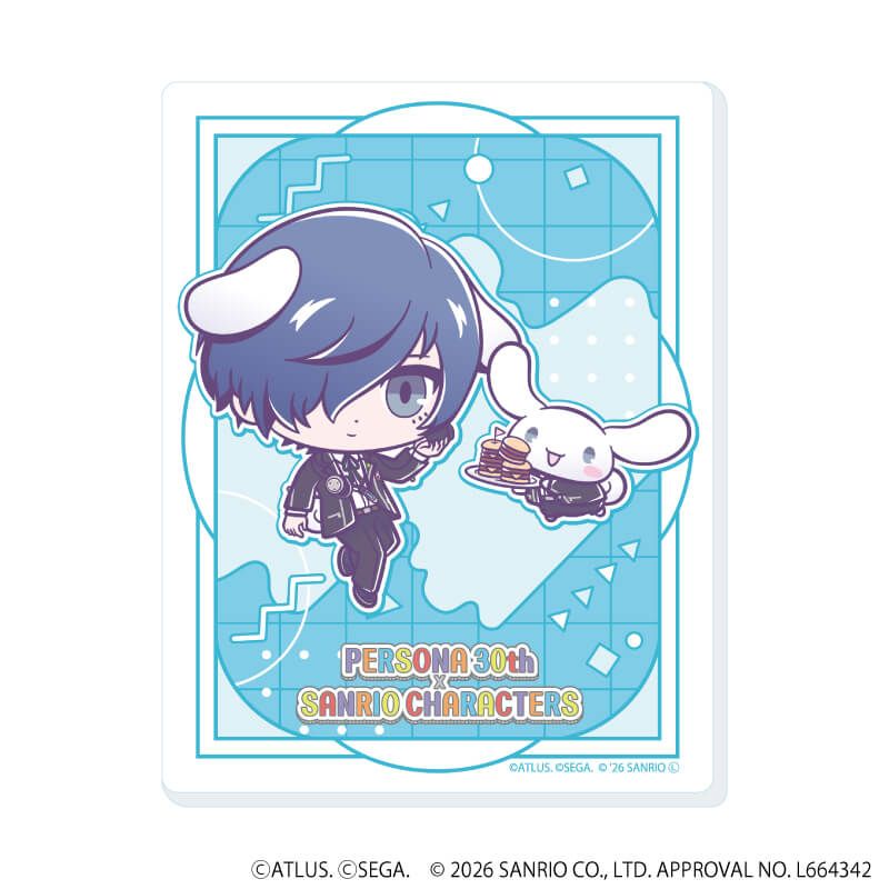 アクリルカード「P30th×サンリオキャラクターズ」01/コンプリートセット(全7種)(コラボイラスト)