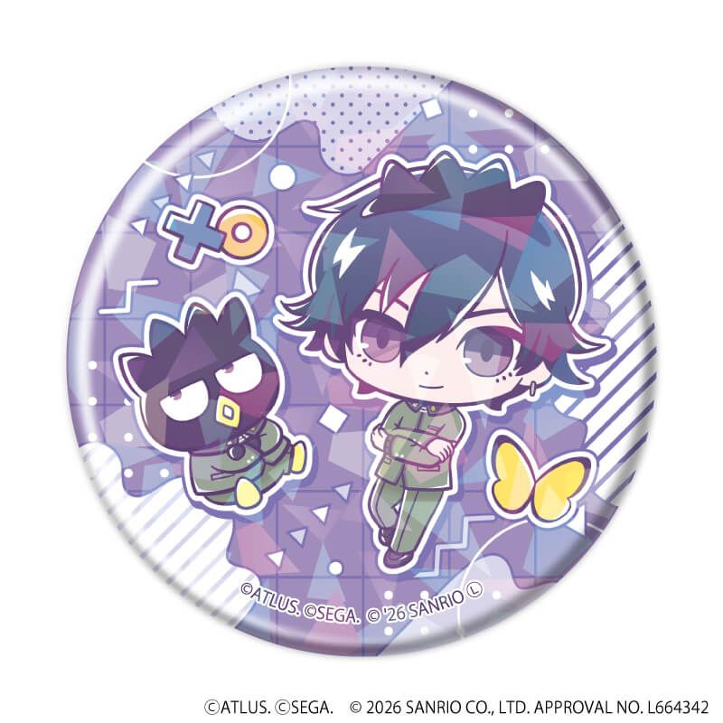 ホログラム缶バッジ(57mm)「P30th×サンリオキャラクターズ」01/コンプリートセット(全7種)(コラボイラスト)