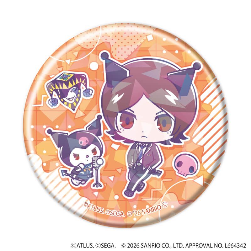 ホログラム缶バッジ(57mm)「P30th×サンリオキャラクターズ」01/コンプリートセット(全7種)(コラボイラスト)