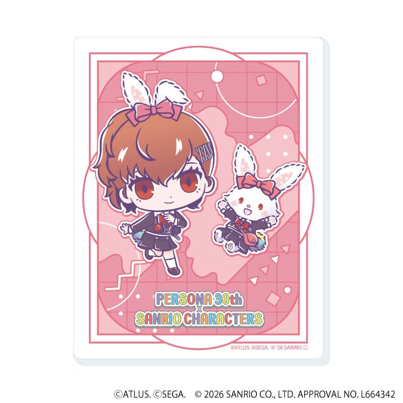 アクリルカード「P30th×サンリオキャラクターズ」01/ブラインド(7種)(コラボイラスト)