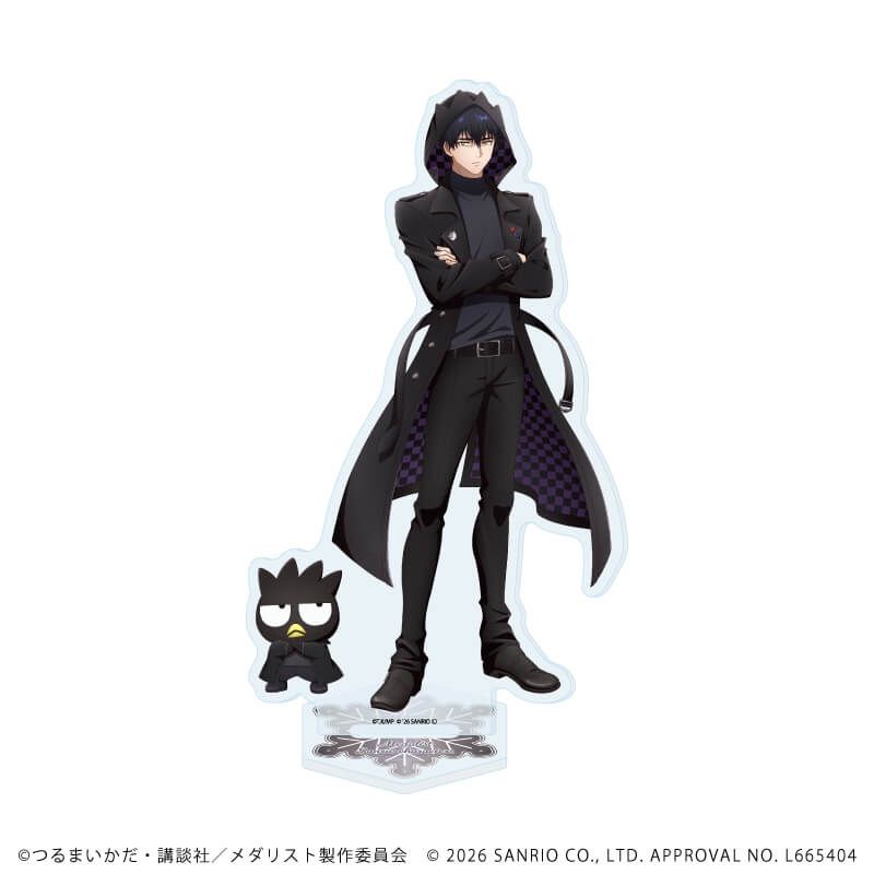 アクリルスタンド「TVアニメ『メダリスト』×サンリオキャラクターズ」04/夜鷹 純×バッドばつ丸(コラボイラスト)