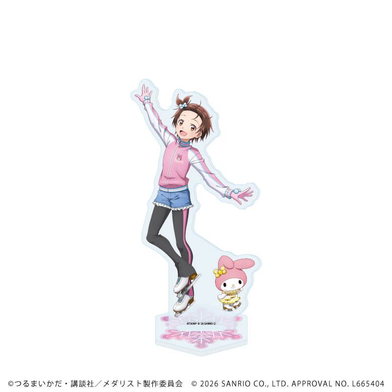 アクリルスタンド「TVアニメ『メダリスト』×サンリオキャラクターズ」01/結束いのり×マイメロディ(コラボイラスト)