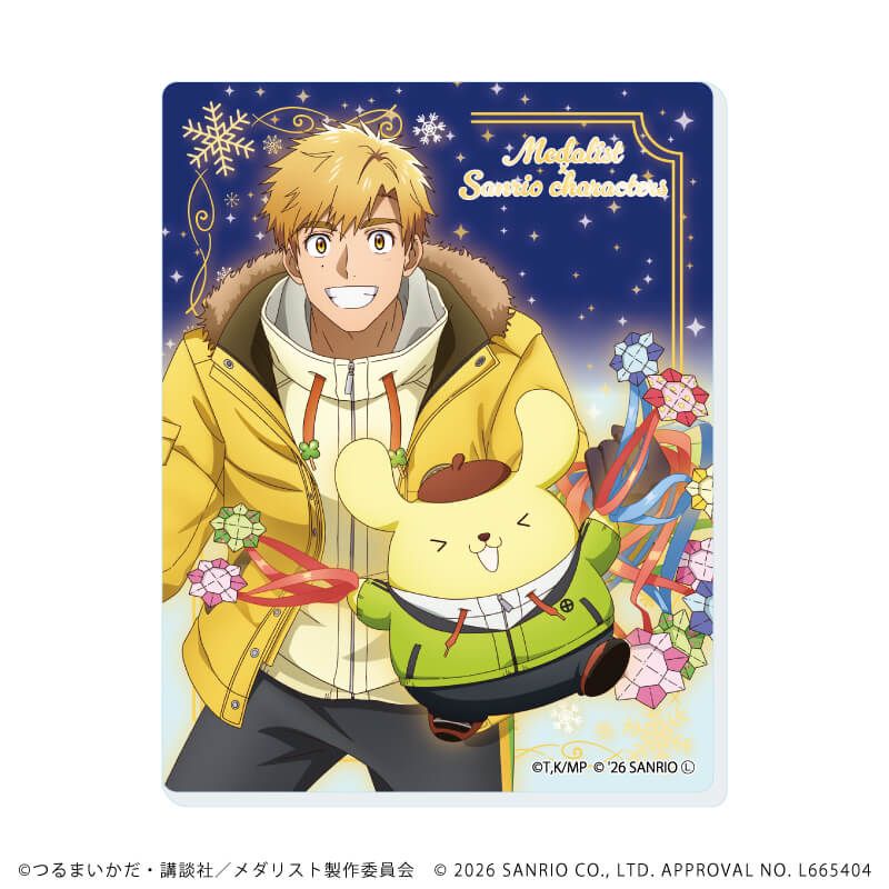 アクリルカード「TVアニメ『メダリスト』×サンリオキャラクターズ」01/コンプリートセット(全6種)(コラボイラスト)