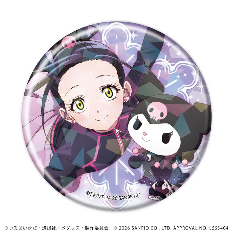 ホログラム缶バッジ(57mm)「TVアニメ『メダリスト』×サンリオキャラクターズ」01/コンプリートセット(全6種)(コラボイラスト)