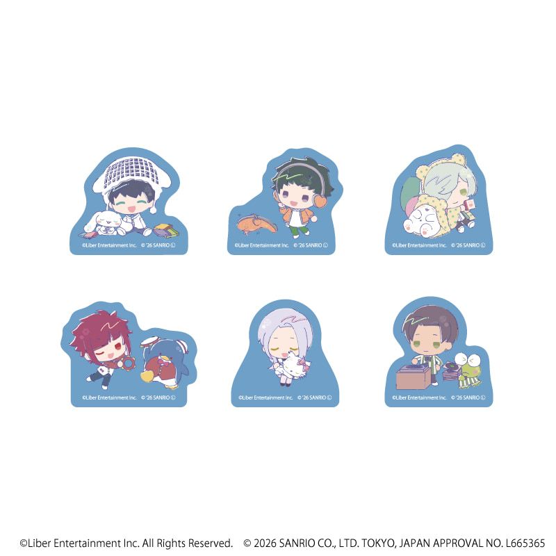 フレークシール(6枚セット)「A3!×Sanrio characters」04/冬組(コラボイラスト)