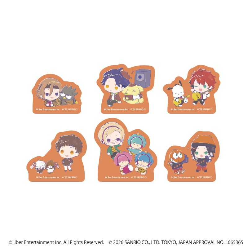 フレークシール(6枚セット)「A3!×Sanrio characters」03/秋組(コラボイラスト)
