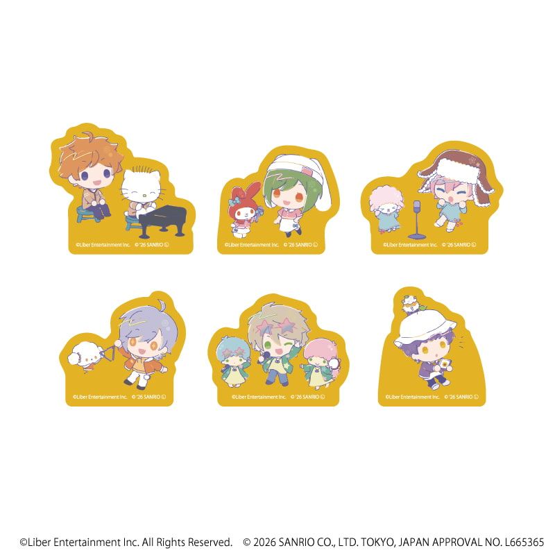 フレークシール(6枚セット)「A3!×Sanrio characters」02/夏組(コラボイラスト)