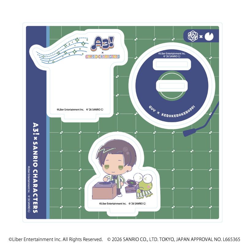 アクリルスタンドプレート「A3!×Sanrio characters」48/ガイ×けろけろけろっぴ(コラボイラスト)