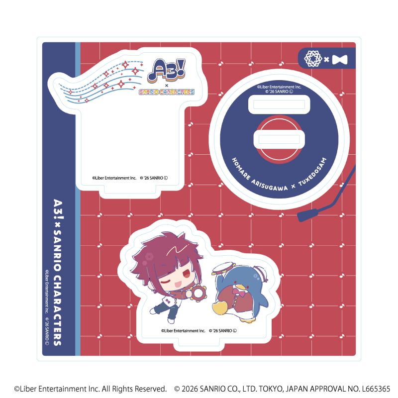 アクリルスタンドプレート「A3!×Sanrio characters」46/有栖川 誉×タキシードサム(コラボイラスト)