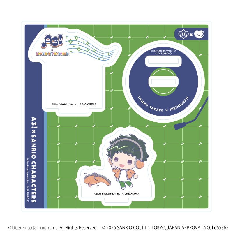 アクリルスタンドプレート「A3!×Sanrio characters」44/高遠 丞×KIRIMIちゃん.(コラボイラスト)