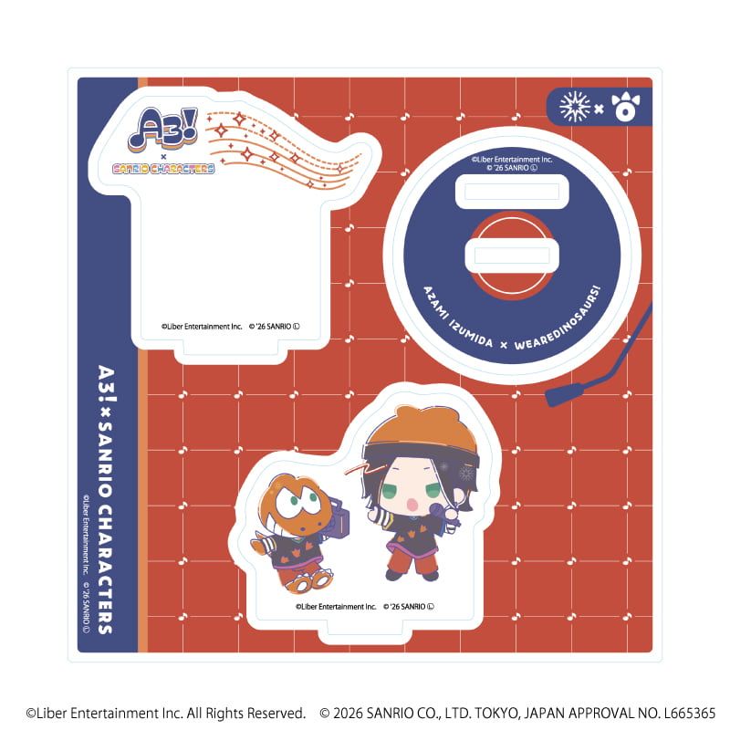 アクリルスタンドプレート「A3!×Sanrio characters」42/泉田 莇×ウィアーダイナソアーズ(コラボイラスト)
