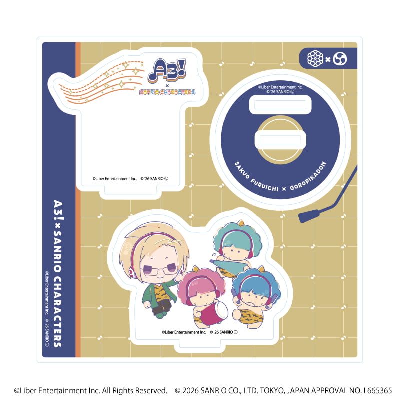 アクリルスタンドプレート「A3!×Sanrio characters」41/古市 左京×ゴロピカドン(コラボイラスト)