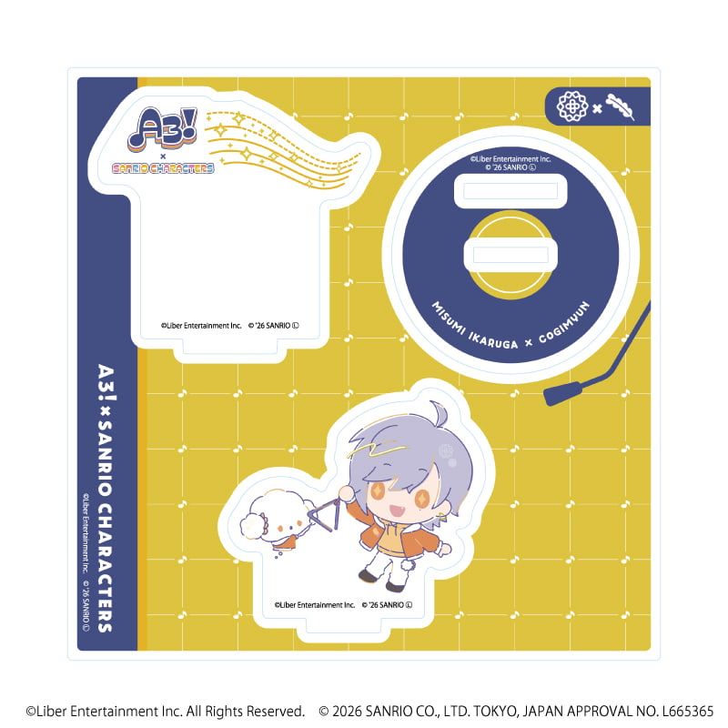 アクリルスタンドプレート「A3!×Sanrio characters」34/斑鳩 三角×こぎみゅん(コラボイラスト)