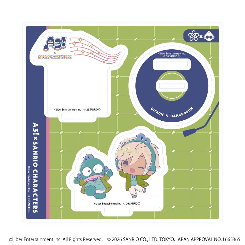 アクリルスタンドプレート「A3!×Sanrio characters」29/シトロン×ハンギョドン(コラボイラスト)
