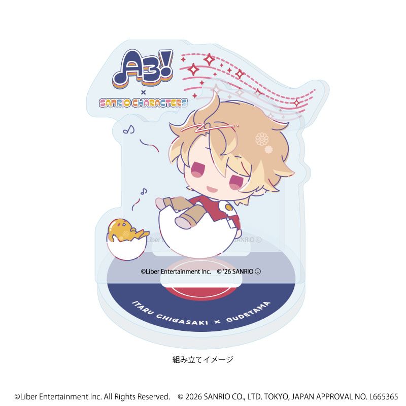 アクリルスタンドプレート「A3!×Sanrio characters」28/茅ヶ崎 至×ぐでたま(コラボイラスト)