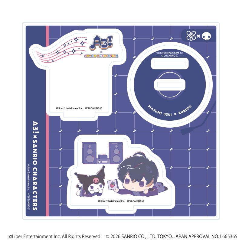 アクリルスタンドプレート「A3!×Sanrio characters」26/碓氷 真澄×クロミ(コラボイラスト)