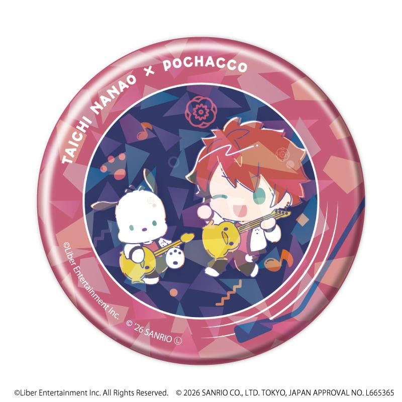 ホログラム缶バッジ(57mm)「A3!×Sanrio characters」02/コンプリートセット(全12種)秋組&冬組(コラボイラスト)