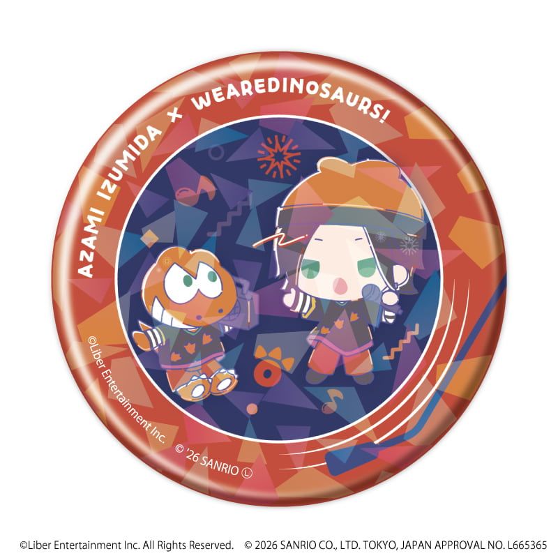 ホログラム缶バッジ(57mm)「A3!×Sanrio characters」02/コンプリートセット(全12種)秋組&冬組(コラボイラスト)