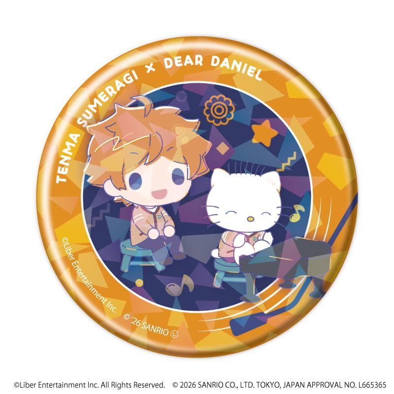ホログラム缶バッジ(57mm)「A3!×Sanrio characters」01/コンプリートセット(全12種)春組&夏組(コラボイラスト)