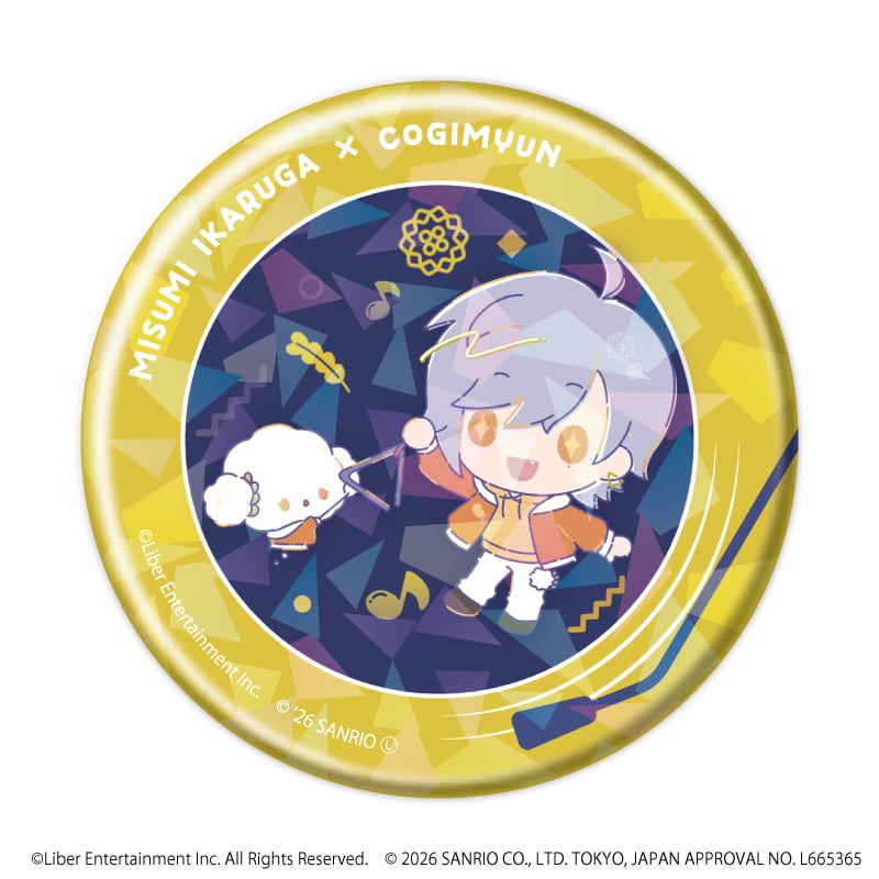 ホログラム缶バッジ(57mm)「A3!×Sanrio characters」01/コンプリートセット(全12種)春組&夏組(コラボイラスト)