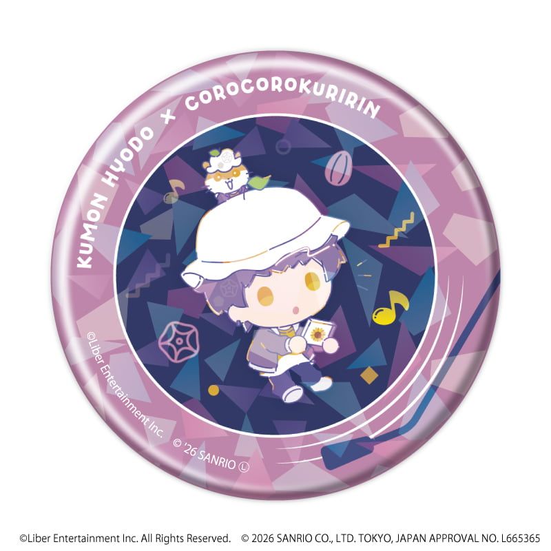 ホログラム缶バッジ(57mm)「A3!×Sanrio characters」01/コンプリートセット(全12種)春組&夏組(コラボイラスト)