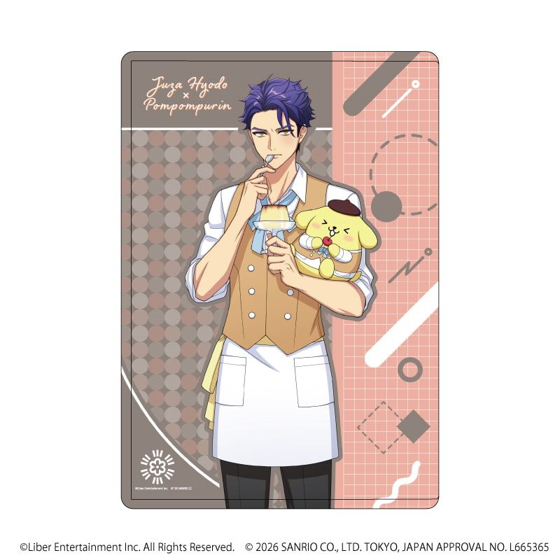 キャラクリアケース「A3!×Sanrio characters」03/兵頭 十座×ポムポムプリン(コラボイラスト)
