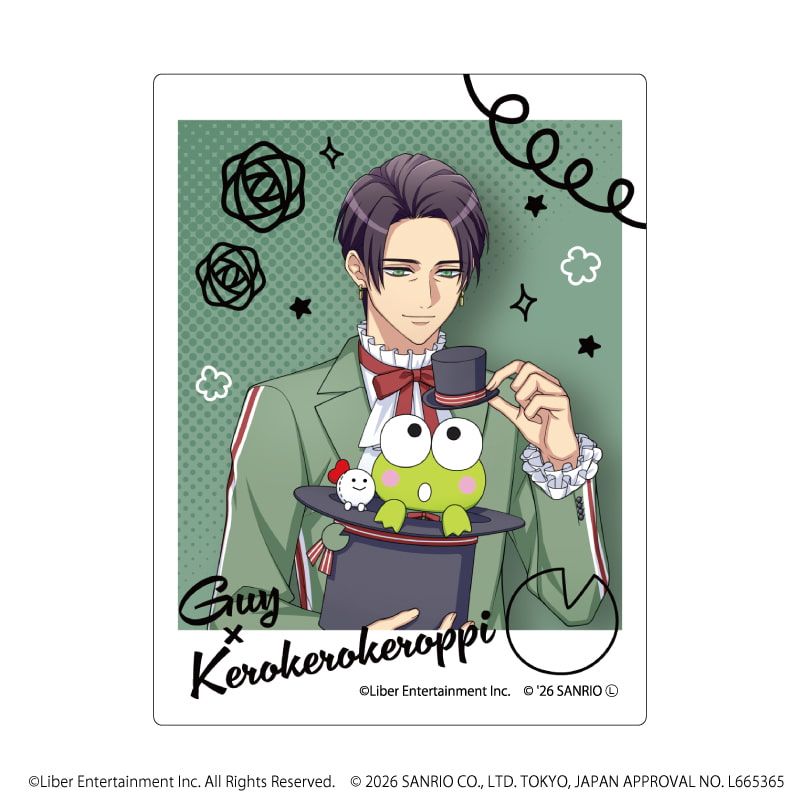 ダイカットスマホステッカー「A3!×Sanrio characters」56/ガイ×けろけろけろっぴ(コラボイラスト)