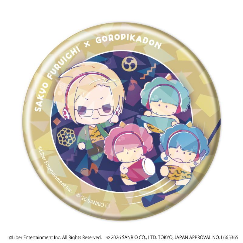 ホログラム缶バッジ(57mm)「A3!×Sanrio characters」02/ブラインド(12種)秋組&冬組(コラボイラスト)