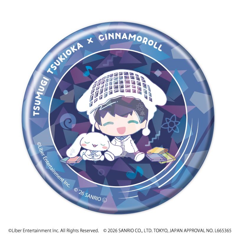 ホログラム缶バッジ(57mm)「A3!×Sanrio characters」02/ブラインド(12種)秋組&冬組(コラボイラスト)