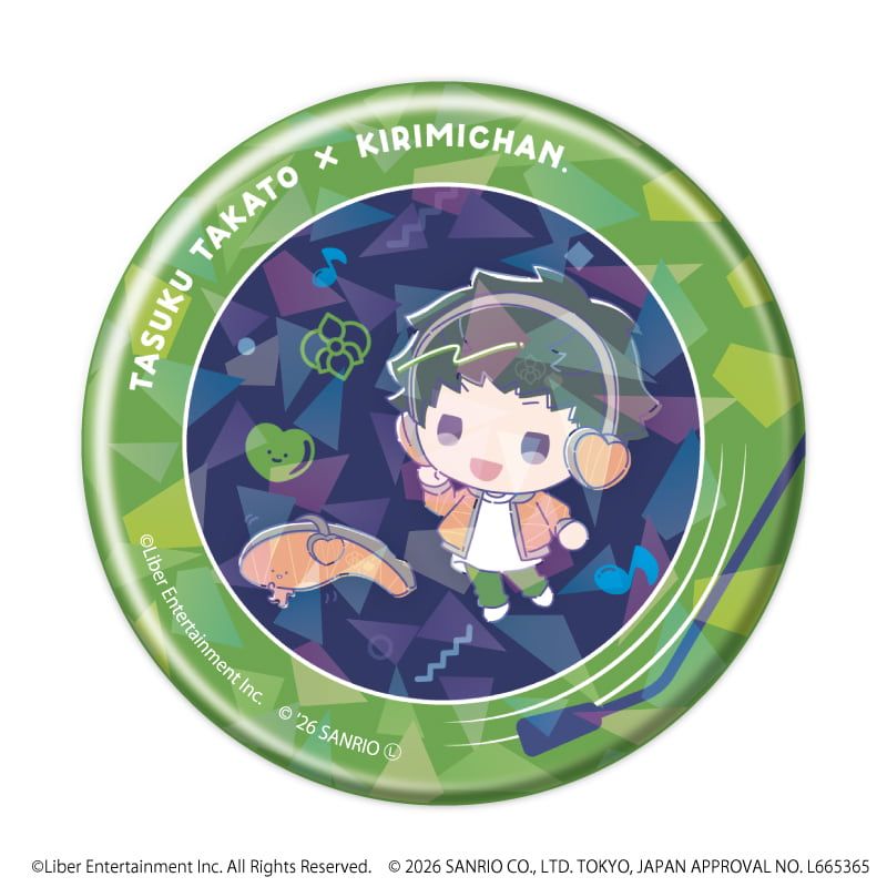 ホログラム缶バッジ(57mm)「A3!×Sanrio characters」02/ブラインド(12種)秋組&冬組(コラボイラスト)