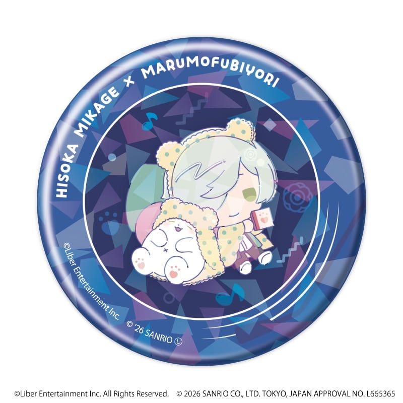 ホログラム缶バッジ(57mm)「A3!×Sanrio characters」02/ブラインド(12種)秋組&冬組(コラボイラスト)