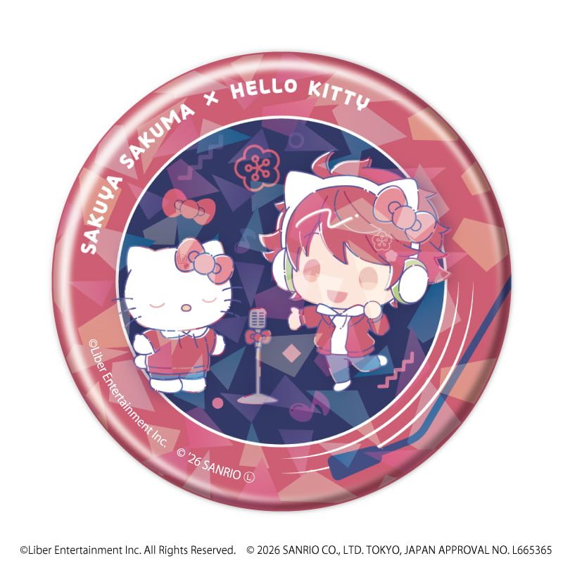 ホログラム缶バッジ(57mm)「A3!×Sanrio characters」01/ブラインド(12種)春組&夏組(コラボイラスト)
