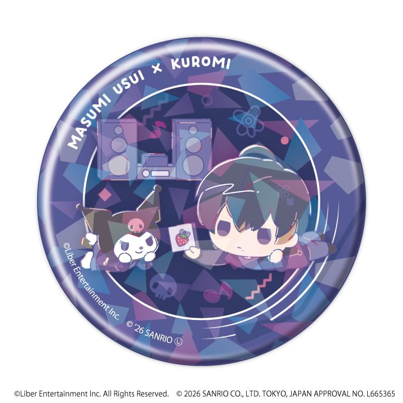 ホログラム缶バッジ(57mm)「A3!×Sanrio characters」01/ブラインド(12種)春組&夏組(コラボイラスト)