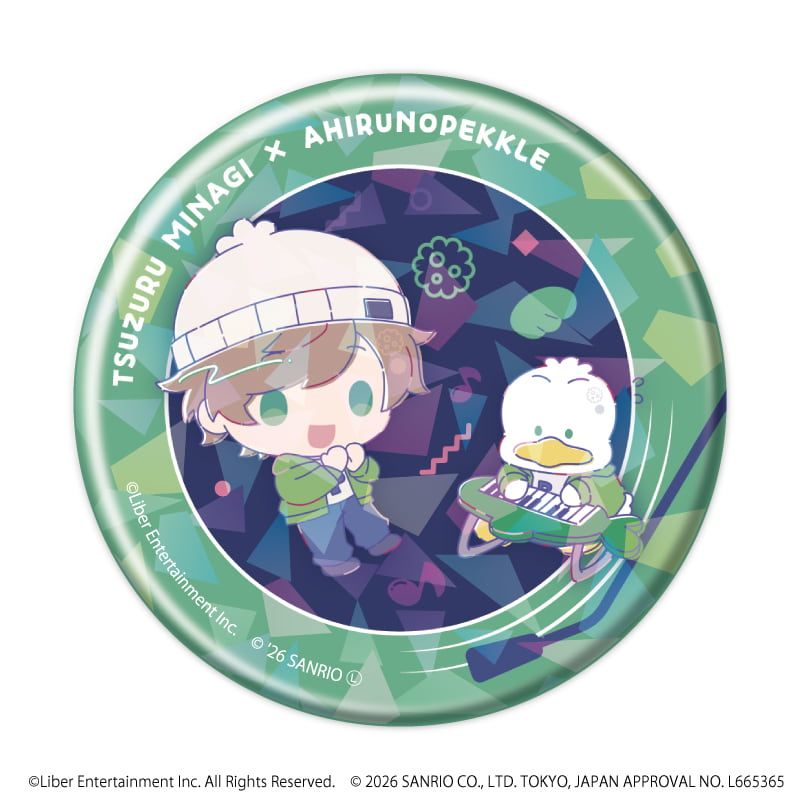 ホログラム缶バッジ(57mm)「A3!×Sanrio characters」01/ブラインド(12種)春組&夏組(コラボイラスト)