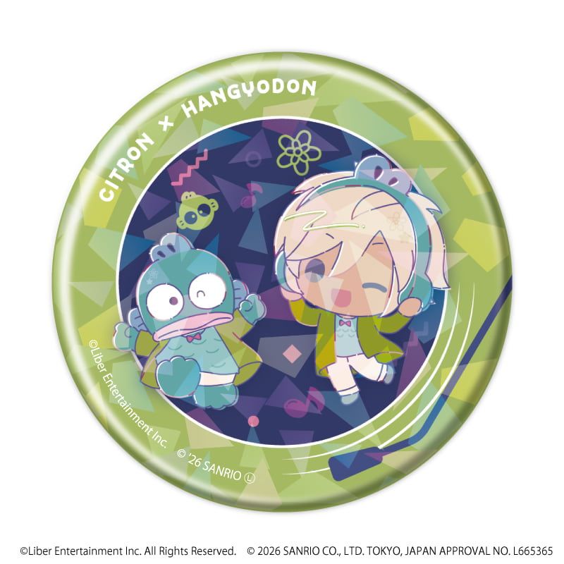 ホログラム缶バッジ(57mm)「A3!×Sanrio characters」01/ブラインド(12種)春組&夏組(コラボイラスト)