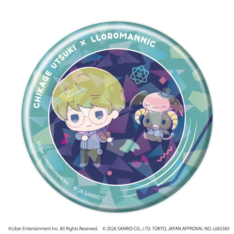 ホログラム缶バッジ(57mm)「A3!×Sanrio characters」01/ブラインド(12種)春組&夏組(コラボイラスト)