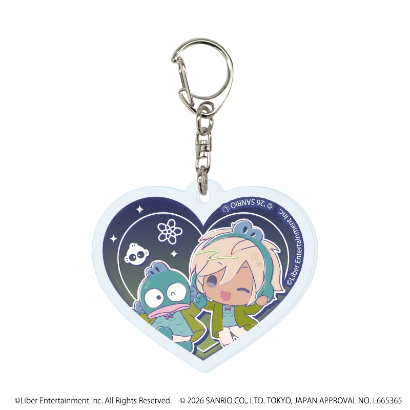 ハート形アクリルキーホルダー「A3!×Sanrio characters」01/ブラインド(12種)春組&夏組(コラボイラスト)