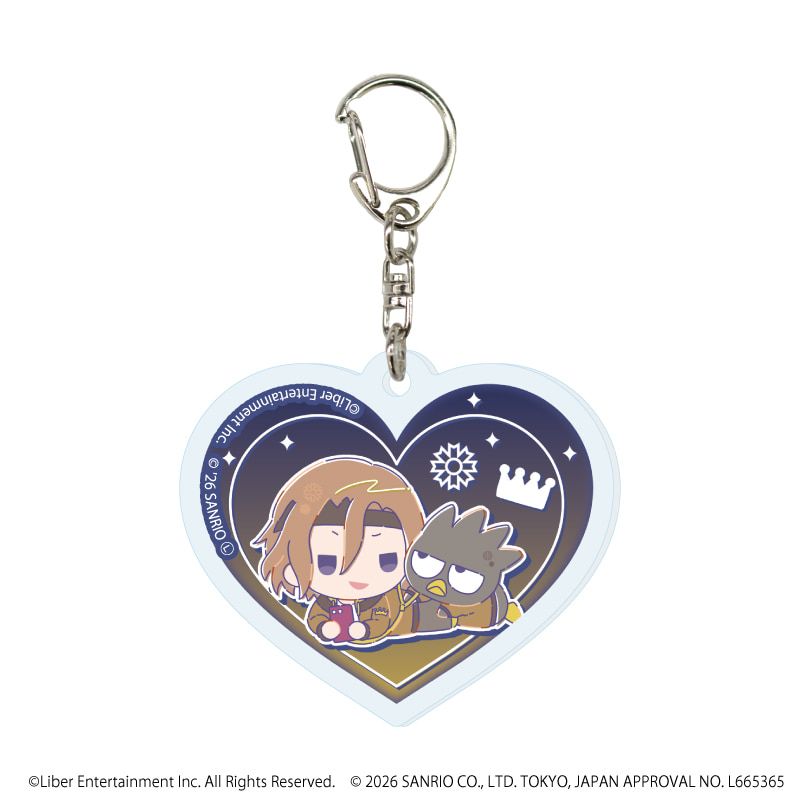ハート形アクリルキーホルダー「A3!×Sanrio characters」02/ブラインド(12種)秋組&冬組(コラボイラスト)