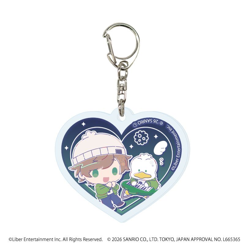 ハート形アクリルキーホルダー「A3!×Sanrio characters」01/コンプリートセット(全12種)春組&夏組(コラボイラスト)