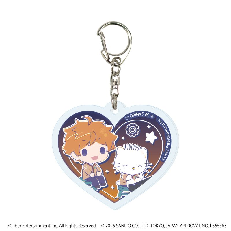 ハート形アクリルキーホルダー「A3!×Sanrio characters」01/コンプリートセット(全12種)春組&夏組(コラボイラスト)