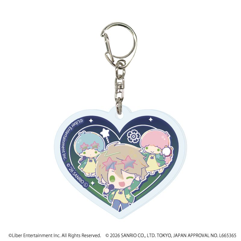 ハート形アクリルキーホルダー「A3!×Sanrio characters」01/コンプリートセット(全12種)春組&夏組(コラボイラスト)