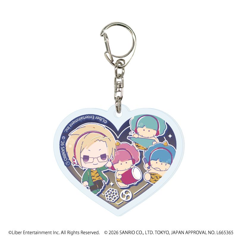 ハート形アクリルキーホルダー「A3!×Sanrio characters」02/コンプリートセット(全12種)秋組&冬組(コラボイラスト)