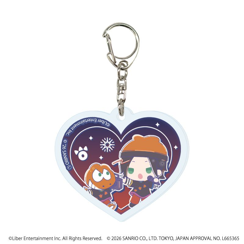ハート形アクリルキーホルダー「A3!×Sanrio characters」02/コンプリートセット(全12種)秋組&冬組(コラボイラスト)
