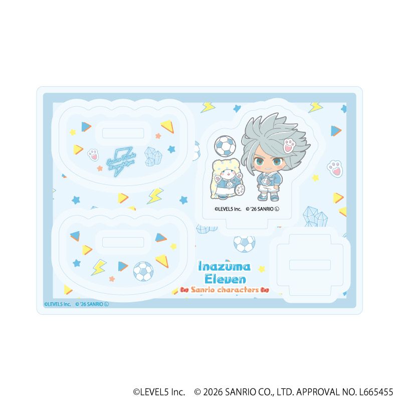 ゆらゆらアクリルスタンド「イナズマイレブン×サンリオキャラクターズ」10/涼野風介×まるもふびより(コラボイラスト)