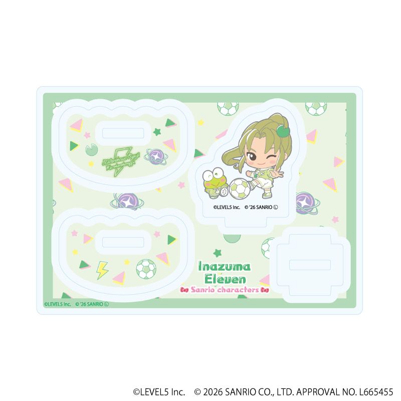 ゆらゆらアクリルスタンド「イナズマイレブン×サンリオキャラクターズ」06/緑川リュウジ×けろけろけろっぴ(コラボイラスト)
