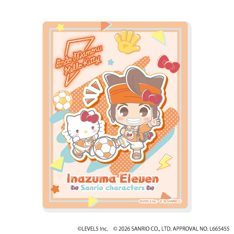 アクリルカード「イナズマイレブン×サンリオキャラクターズ」01/コンプリートセット(全10種)(コラボイラスト)