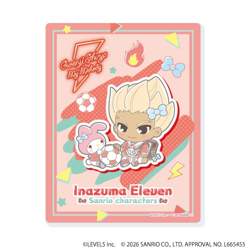 アクリルカード「イナズマイレブン×サンリオキャラクターズ」01/コンプリートセット(全10種)(コラボイラスト)